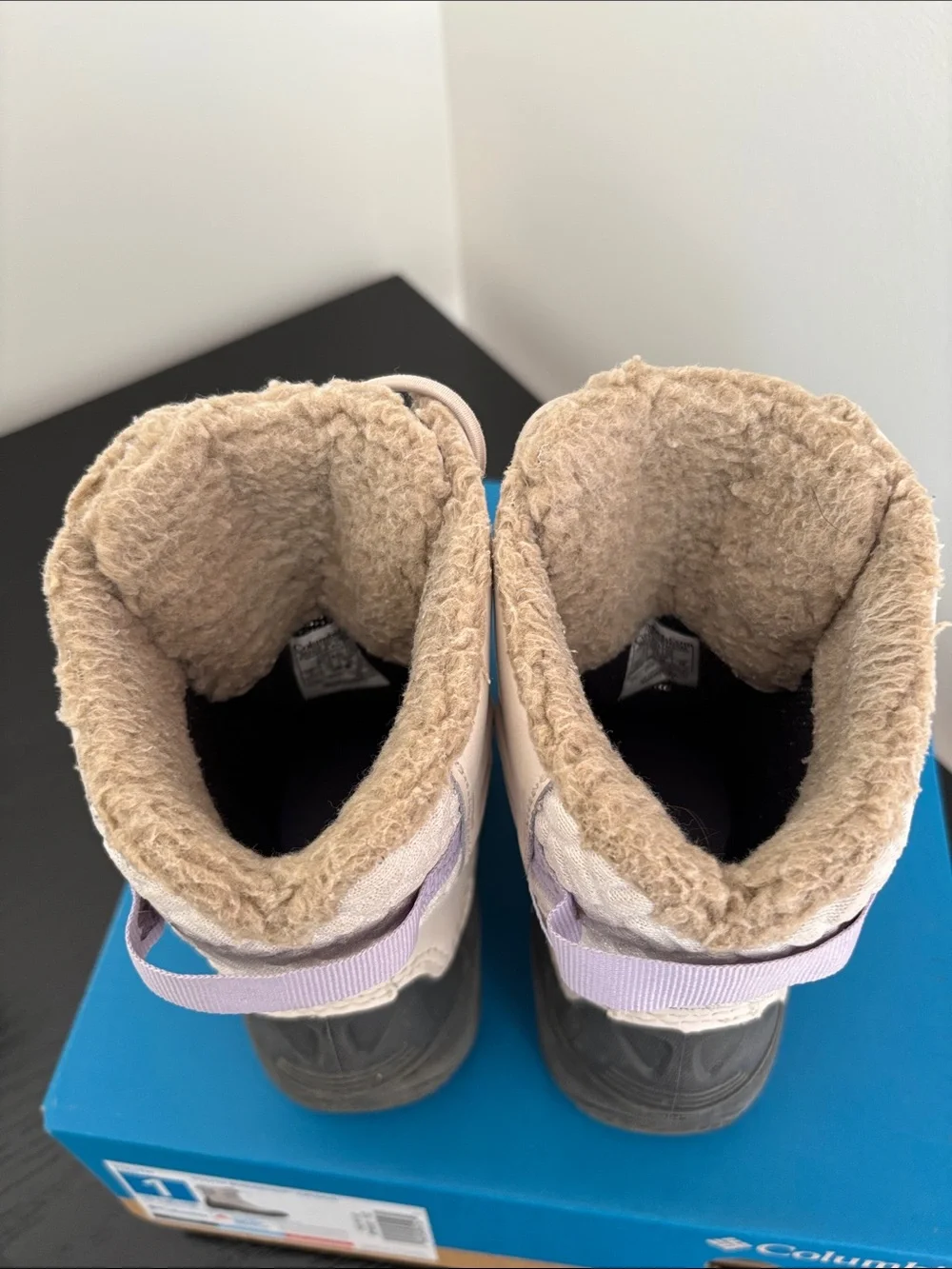 Columbia Youth Bugaboot Celsius in Lavendar and Cream Size 1